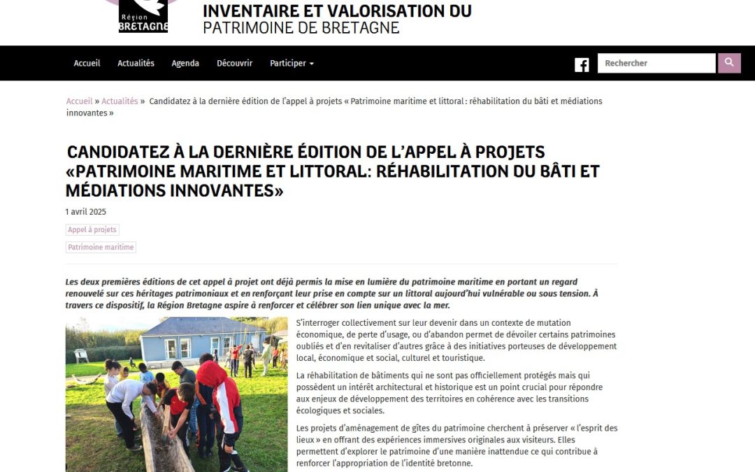 Patrimoine maritime et littoral : réhabilitation du bâti et médiations innovantes